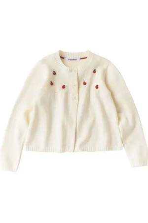 Familiar Apple-appliqué knitted cardigan