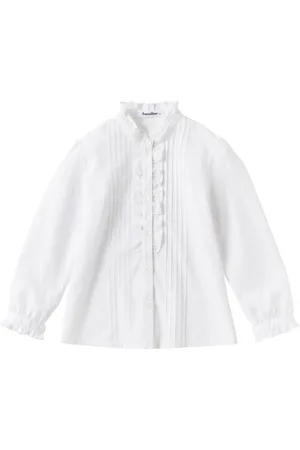 Familiar Ruffled long-sleeve blouse