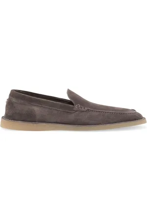 Dolce & Gabbana DG-plaque suede loafers