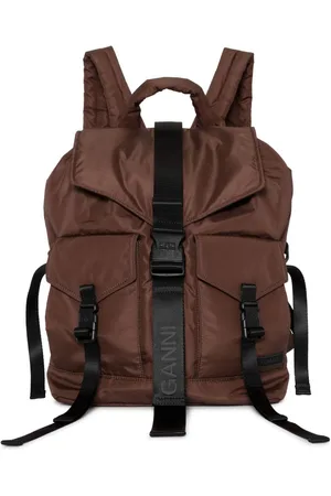 Ganni Buckled tech backpack