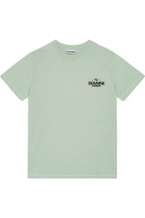 Ganni Logo-print cotton T-shirt