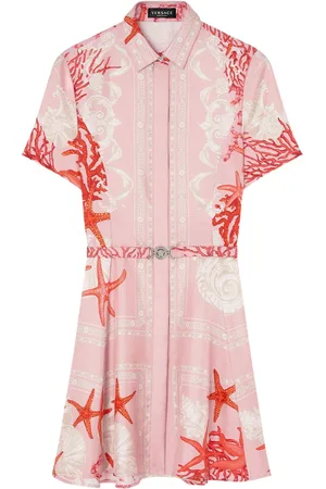 VERSACE Barocco Sea silk shirt dress