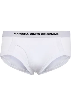 Natasha Zinko Logo-waistband stretch-cotton briefs