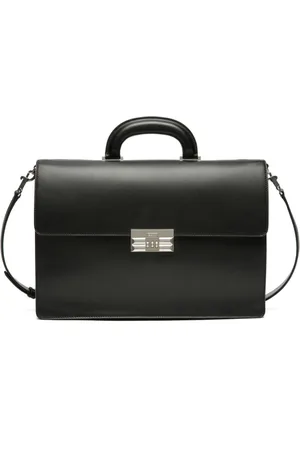Bally Logo-engraved leather laptop bag