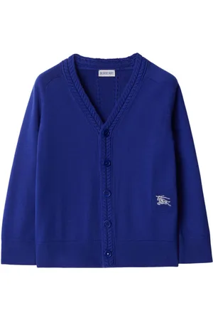Burberry EKD-embroidered wool cardigan