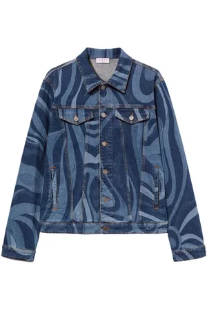 Puccini Marmo-print denim jacket