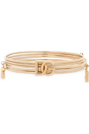 Dolce & Gabbana DG logo-charm multi-hoop bangle