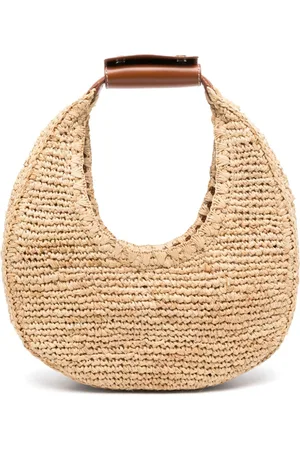 Staud Moon raffia tote bag