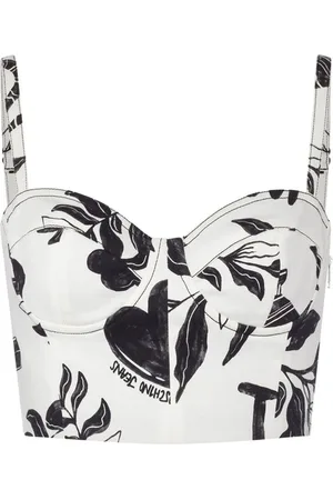 Moschino Graphic-print bustier top