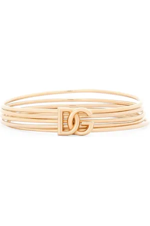 Dolce & Gabbana DG logo-charm multi-hoop bangle