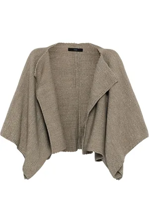Voz Asymmetric lurex cape