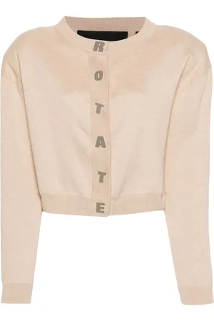 ROTATE Logo-lettering cardigan