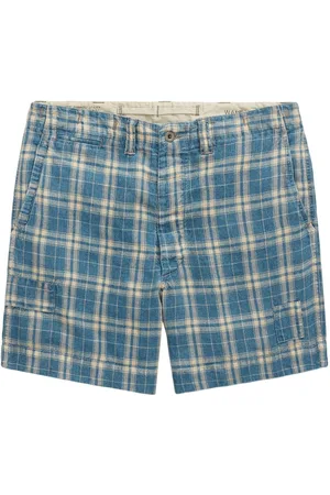 Ralph Lauren Check-print linen shorts