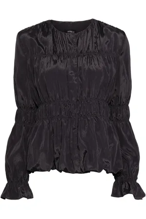 GOEN.J Ruched single-breasted jacket