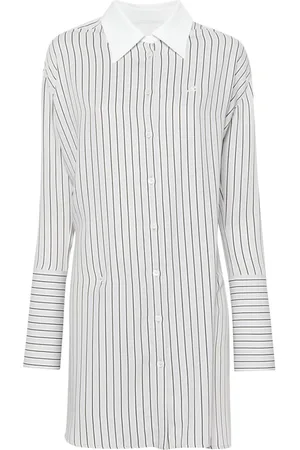 Courrèges Logo-patch striped shirt