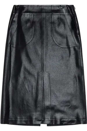 Diesel O-Rion faux-leather midi skirt
