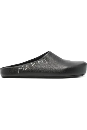 Marni Logo-embroidered slippers