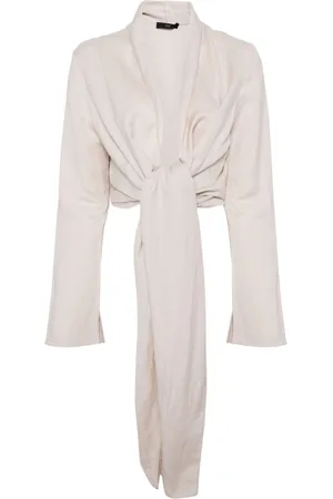 Voz Tie-fastening cropped cardigan