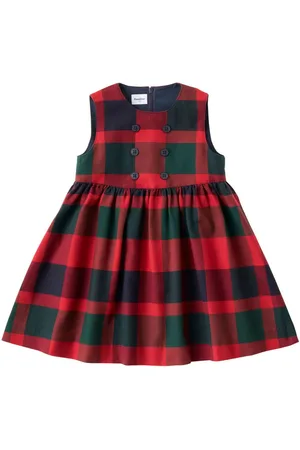 Familiar Checked cotton-wool dress