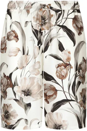 Dolce & Gabbana Floral-print silk shorts