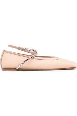 Amina Muaddi Ane mesh ballerina shoes