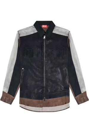 Diesel Logo-print zip-up shirt