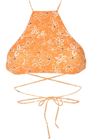 CLUBE BOSSA Chung lace-up bikini top