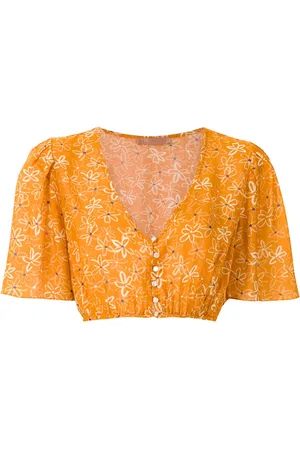 CLUBE BOSSA Runa printed crop blouse