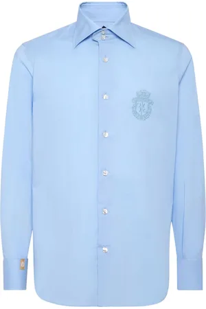 BILLIONAIRE Logo-embroidered cotton shirt