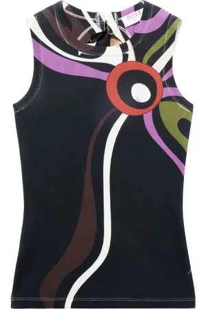 Puccini Marmo-print tank top