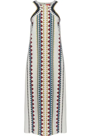 La DoubleJ Geometric-print maxi skirt