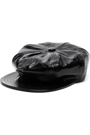 Madison.Maison Patent leather baker boy hat