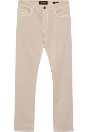 MOORER Logo-embroidered tapered trousers