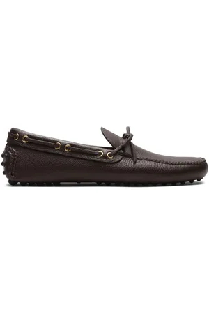 CAR SHOE Grained-leather driving shoes
