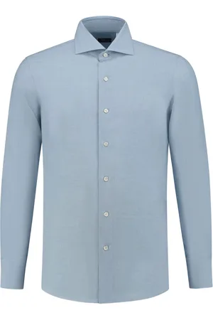 Finamore Long-sleeved cotton-blend shirt