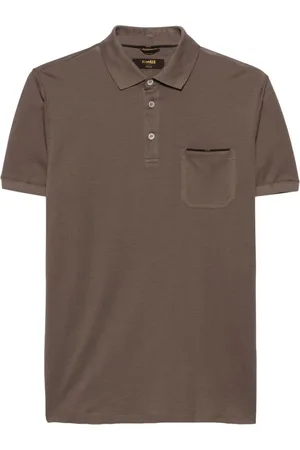 MOORER Piqué polo shirt