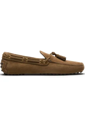 CAR SHOE Tassel-detail suede boat shoes