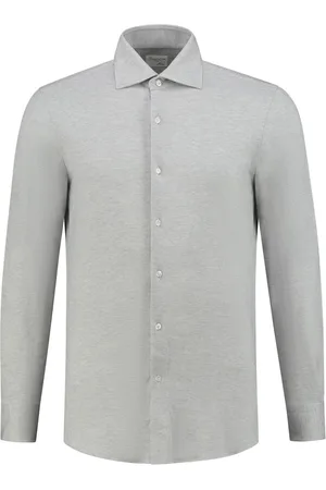 Finamore Long-sleeved mélange shirt
