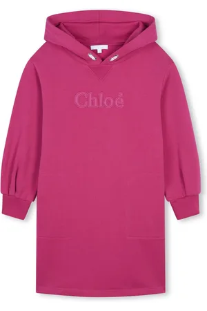 Chloé Logo-embroidered hooded dress