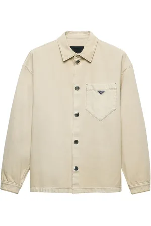 Prada Logo-plaque denim shirt