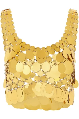Paco rabanne Sequinned cropped top