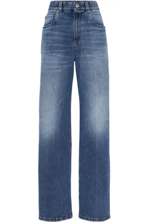 Brunello Cucinelli High-rise straight-leg jeans