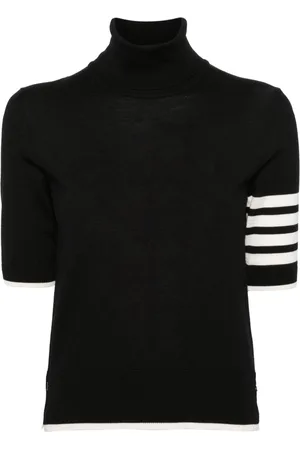 Thom Browne Stripe-detailing short-sleeve jumper