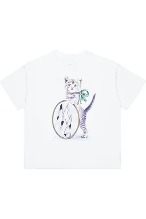 Maison Margiela Cat-print cotton T-shirt