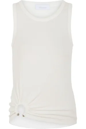 Paco rabanne Asymmetric gathered-detail tank top