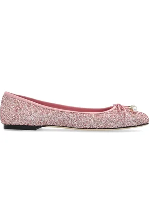 Jimmy Choo Elme glittered ballerina shoes