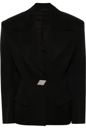 The Attico Single-breasted maxi-shoulders blazer