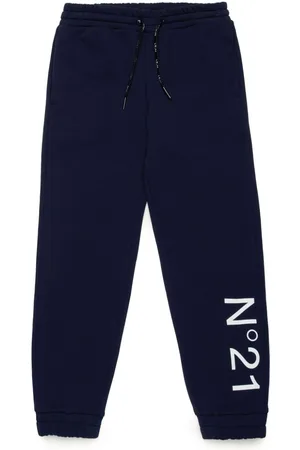 Nº21 Logo-print cotton track pants