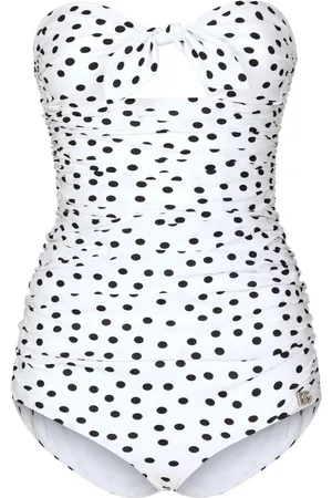 Dolce & Gabbana Polka dot-print strapless swimsuit