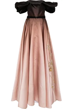Saiid Kobeisy Gradient-effect off-shoulder dress